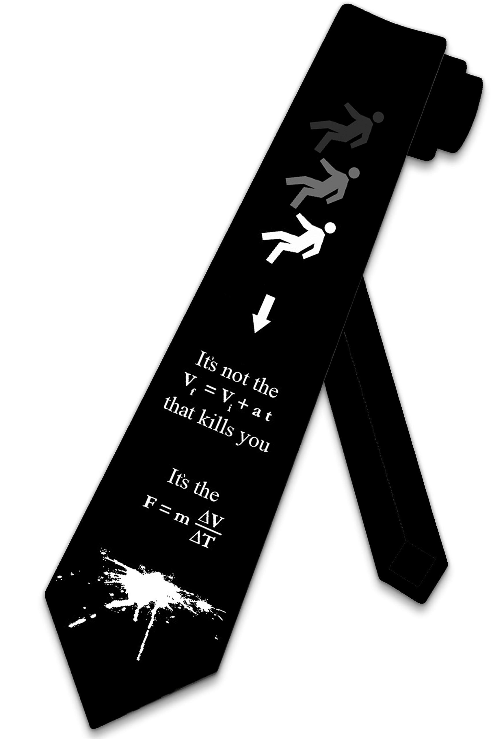 Xoovtka Physics Ties Mens Funny Equation Pun Necktie Science Tie