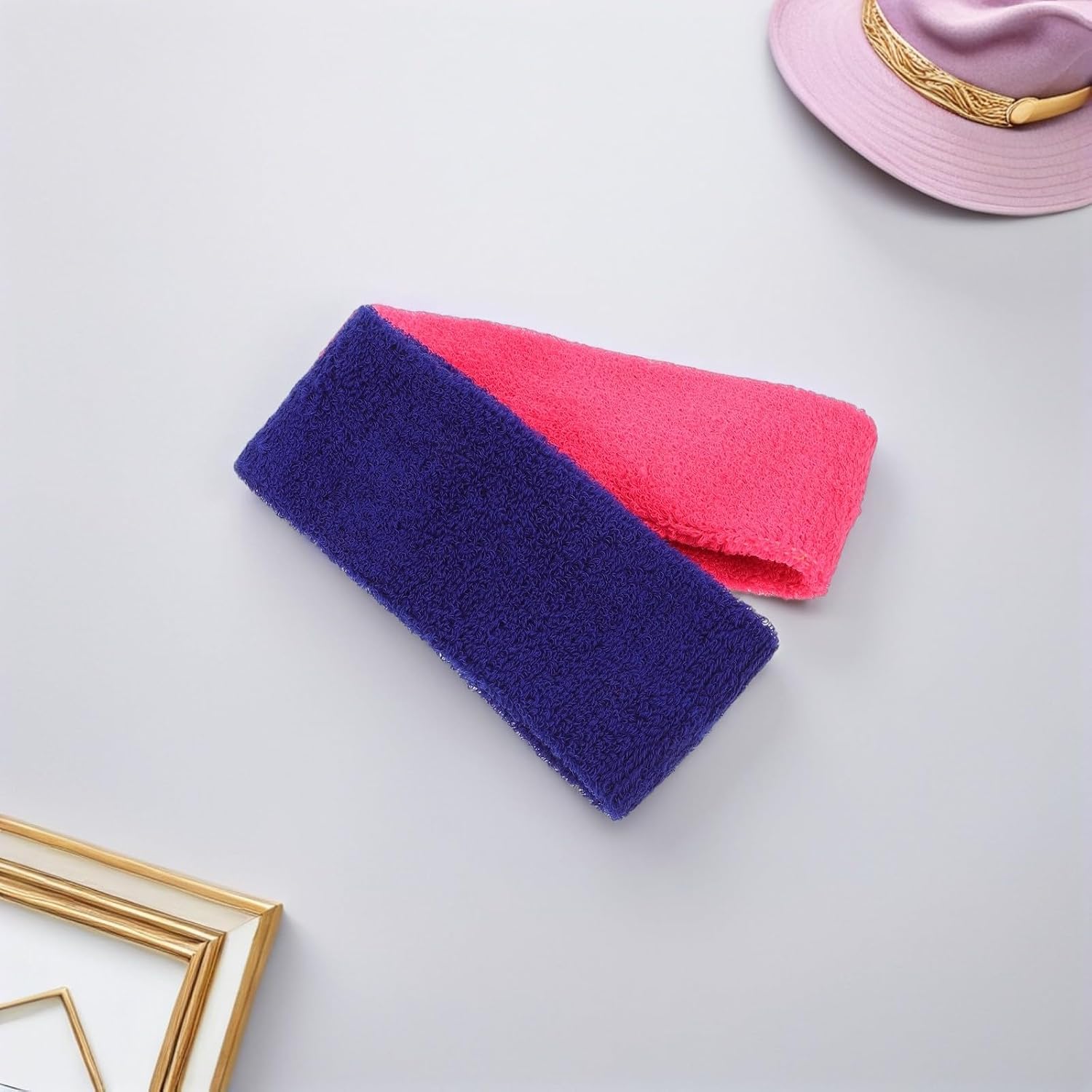 Headband Sweat Wicking Unisex Polyester Cotton Sports 6pcs | Breathable Knit, Quick Sweat Absorption, Hair Management for Men and Women