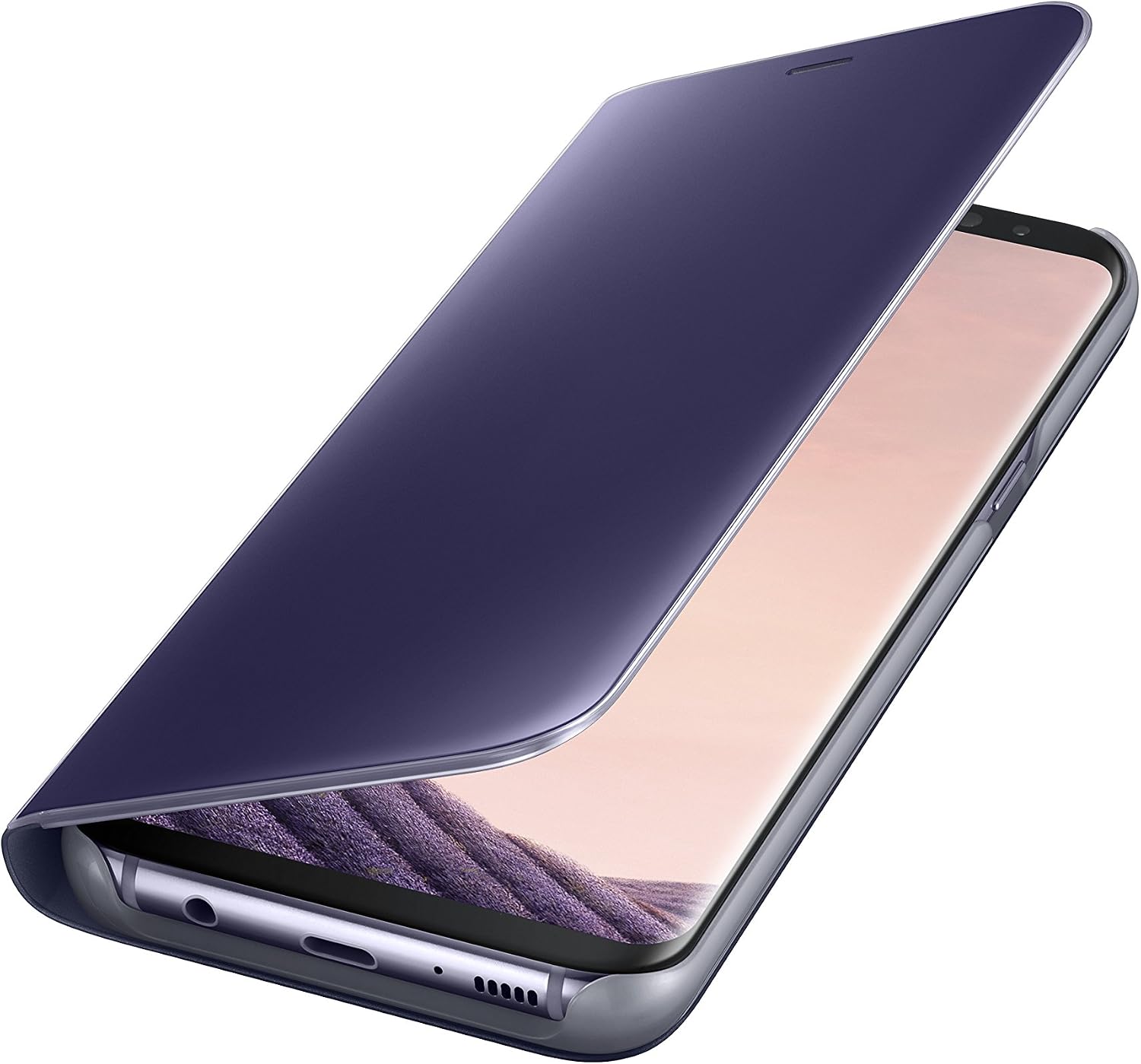 Bеѕt Cуbеr Mоndау 🔥 Samsung EF-ZG955CVEGUS Clear View Standing Cover Flip Case for Galaxy S8+ ONLY with kickstand, Orchid Grey