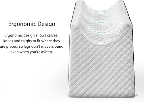 Miniatura 2 de BAILABA Almohada de elevación de piernas para después de la cirugía, almohada de espuma viscoelástica para dormir, hinchazón de tobillo, promueve la