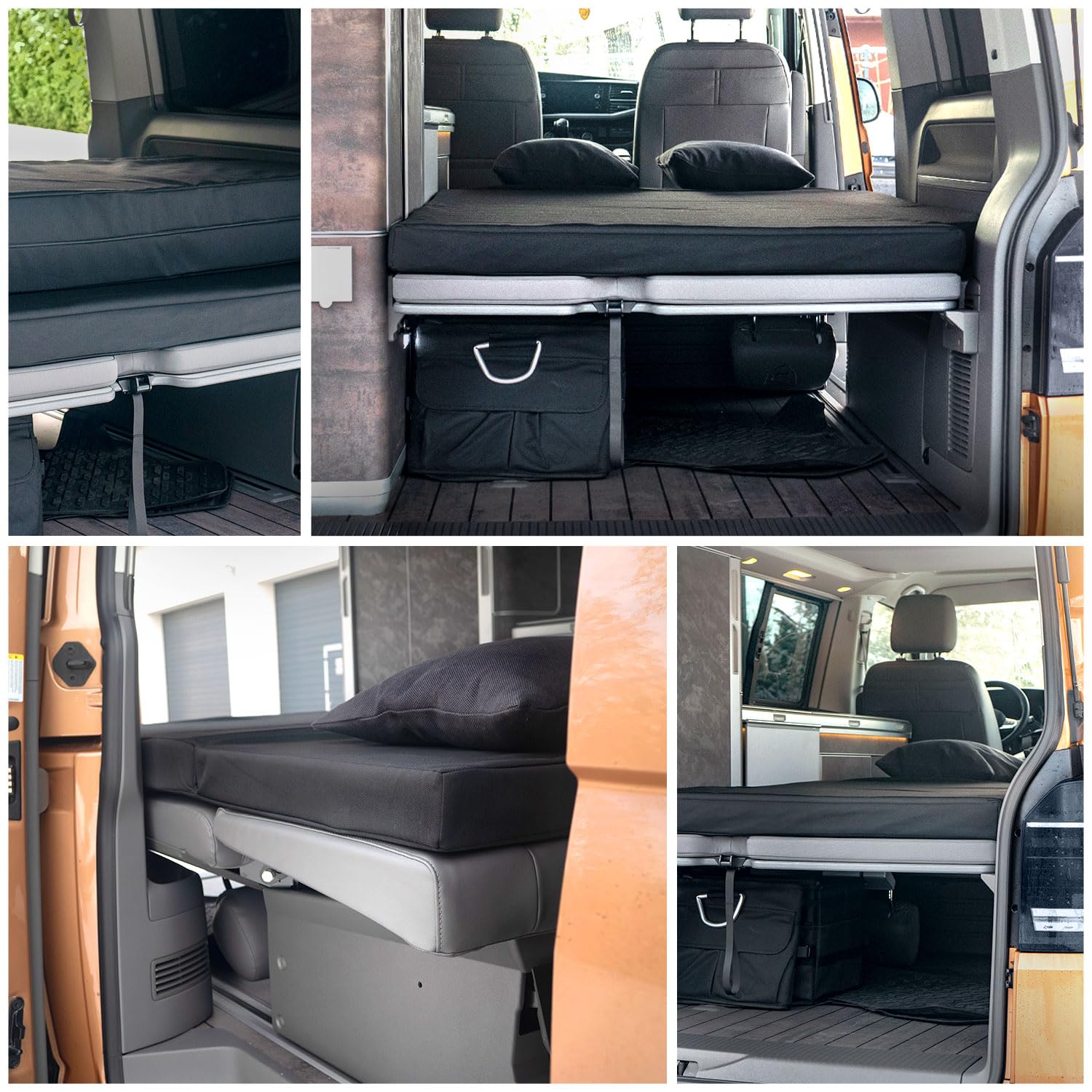 CHROMEMASTER | Compatible con Volkswagen VW T5, T6, T6.1 California en la versión con Cocina móvil | Colchón para Coche, colchón Plegable, colchón portátil | Accesorio útil para la Autocaravana
