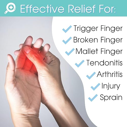 Miniatura 4 de 4 férulas de dedo gatillo, férula para el dedo del pulgar, soporte para el dedo, enderezamiento de dedos rotos, alivio del dolor, artritis, adecuado
