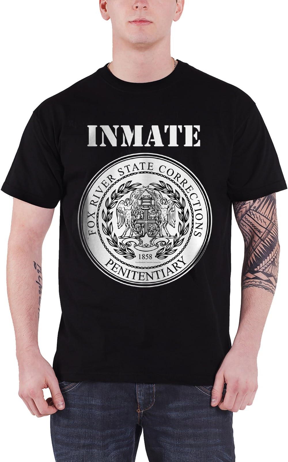 Prison Break T Shirt Fox River State Corrections Official Mens Black