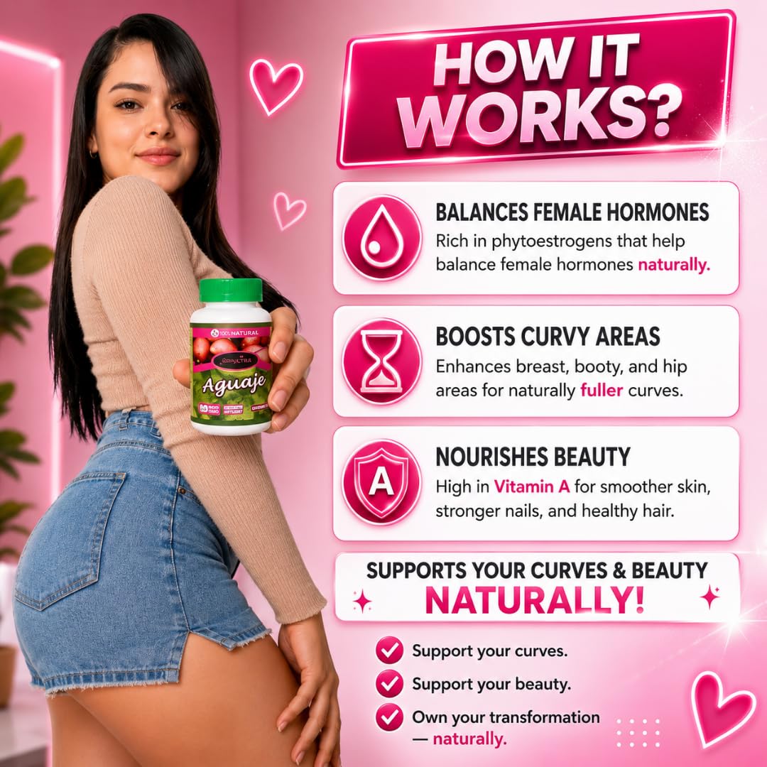 Big Butt, Wider Hips & Hormonal Balance | Aguaje Pills for Women | 100% Natural Estrogen Booster | 100 Capsules | Made in Peru — Amazon image 5