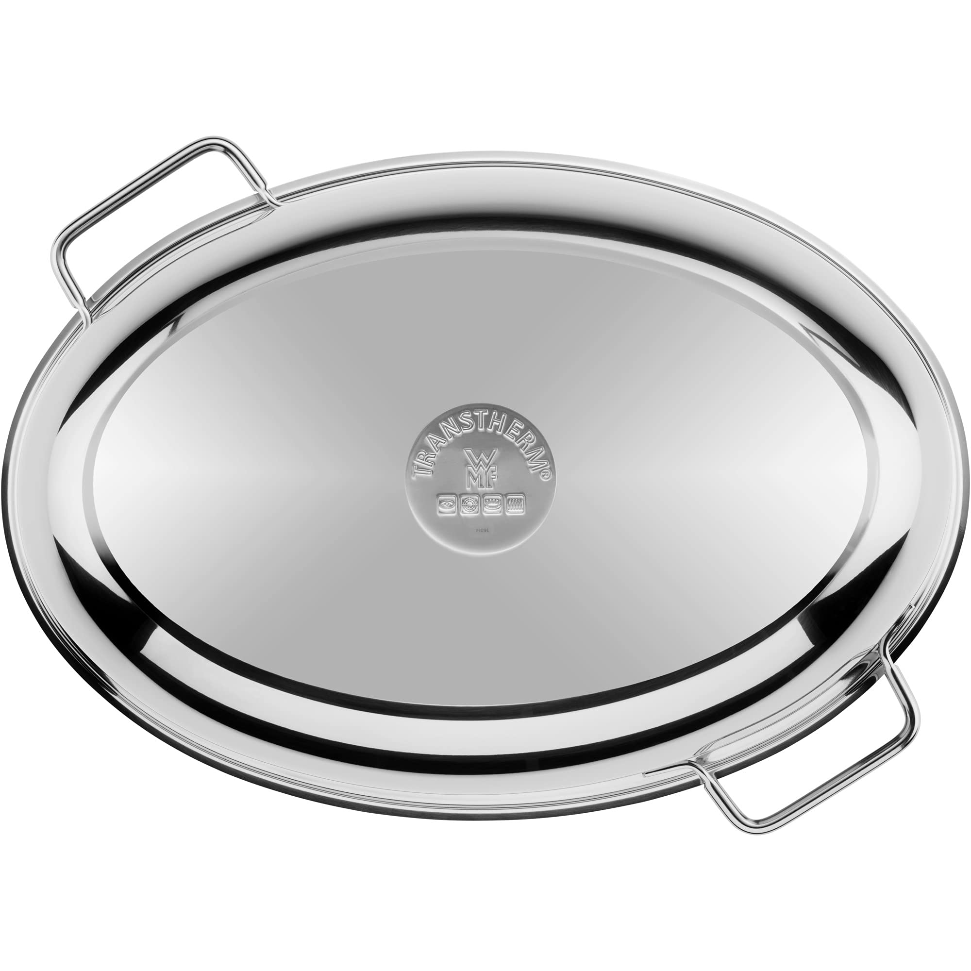 WMF 0788009990 - Rostiera in Cromargan: acciaio INOX 18/10, con coperchio utilizzabile come padella