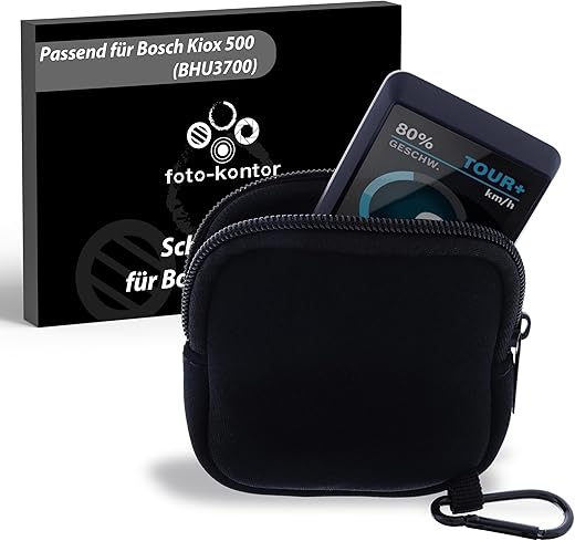 foto-kontor Protective Case for Bosch Kiox 500 (BHU3700) Protective Case for E-Bike Display Shockproof Ebike Accessories Electric Bicycle Accessory Bag Water-Repellent Cover Case Black