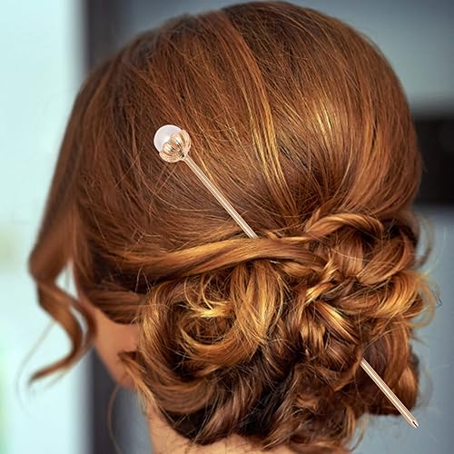 Miniatura 4 de 4 piezas de perlas, palillos chinos para el cabello, palillos para el cabello, suministros Hanfu para niñas, accesorios para el cabello, chal,