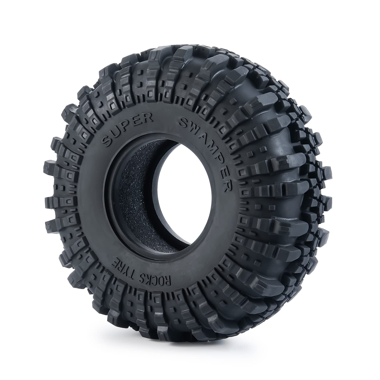 Runup 4 pezzi di cerchioni da 2,2 pollici, 137 mm * 49 mm di gomma per RR10 TRX4 Axial SCX10 II 90046 1/10 RC Rock Crawler Car