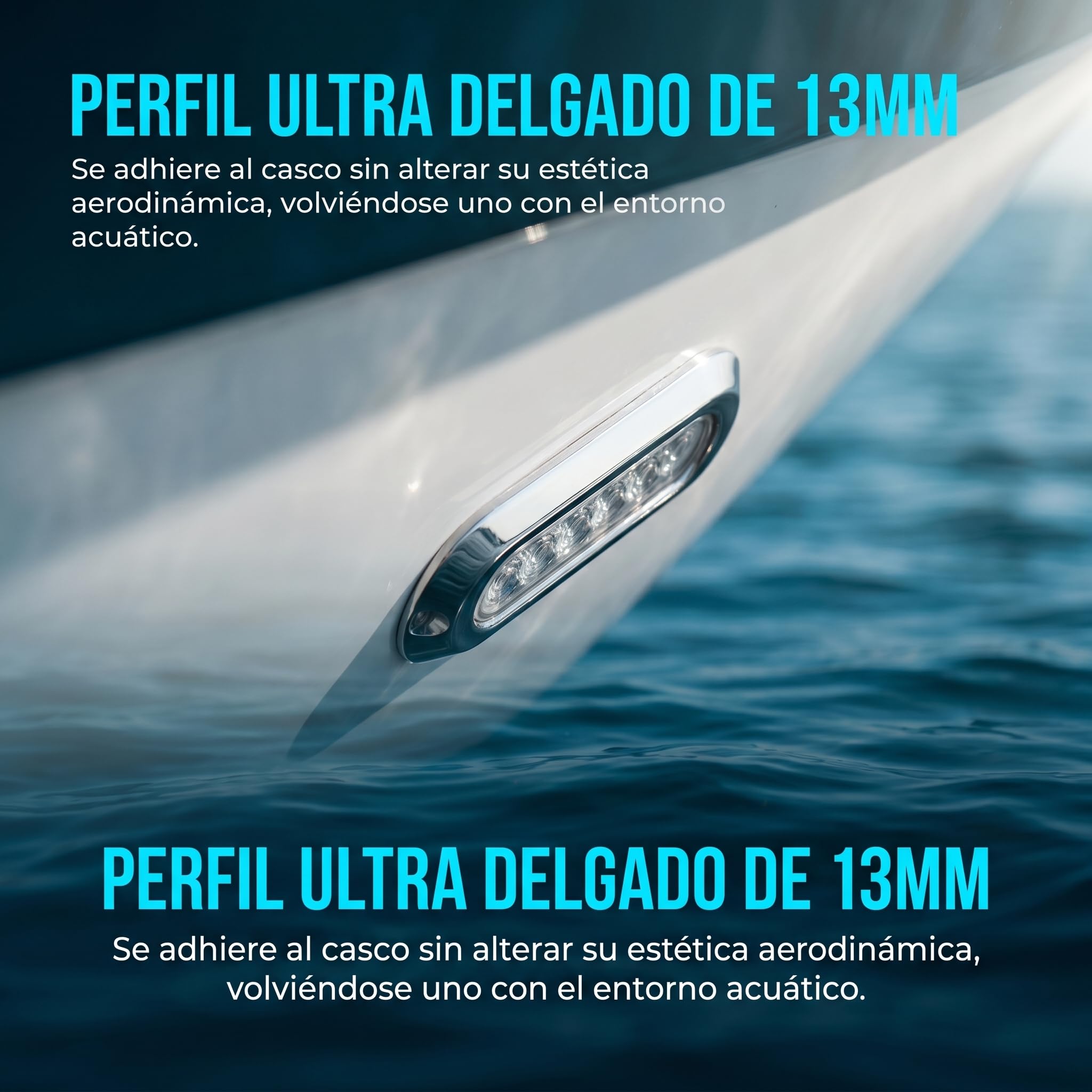 BARCELONA LED RGB Unterwasser LED Strahler 30W 12V IP68 für Boote, marine Edelstahl AISI 316L, wasserdichter nautischer Scheinwerfer, Poolbeleuchtung multicolor Unterwasserlicht