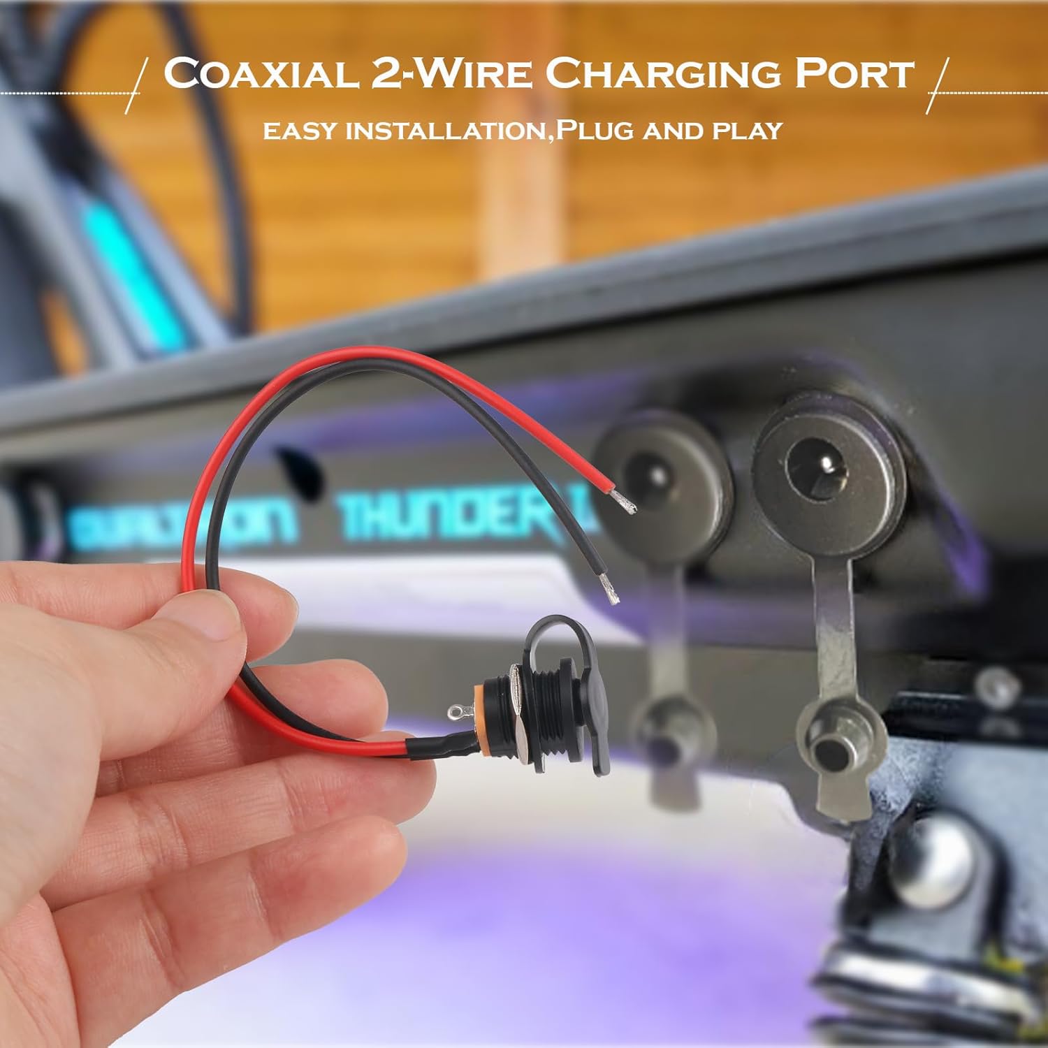 Electric scooter charging door for MX125 ROCKET DISPARCO, JETSON DYNACRAFT Hover-1, Swagtron, 6 and 12 Volt power supply scooter, power supply, 2-wires coaxial charging with a cap with dust cap 7 71dKQhUOFOL. AC SL1500