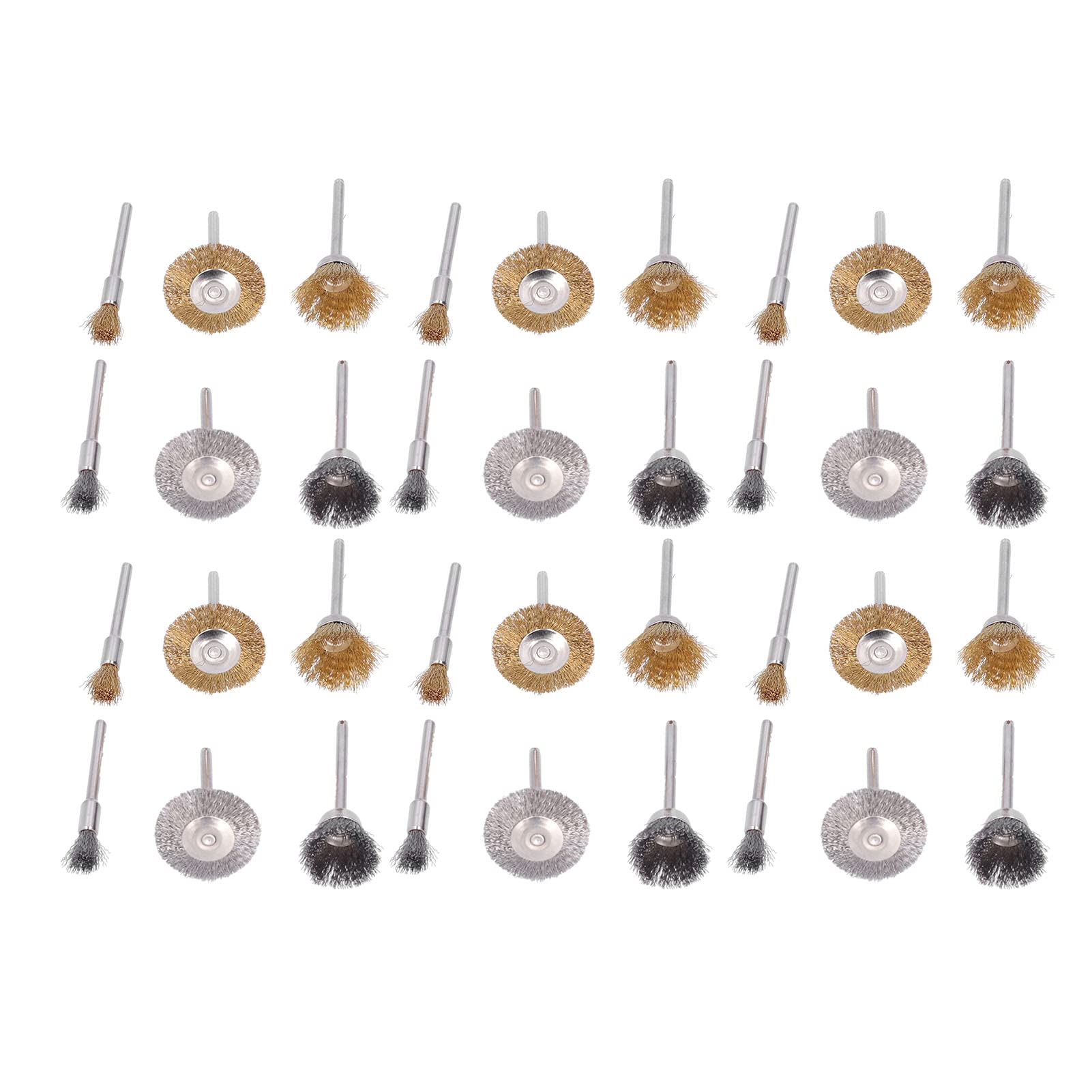 Wire Brush Set, Wire Brush Drill Wire Brush Wire Wheel Brush Set 36PCSSet Steel Wire Wheels Pen Brushes Set Kit for Tools