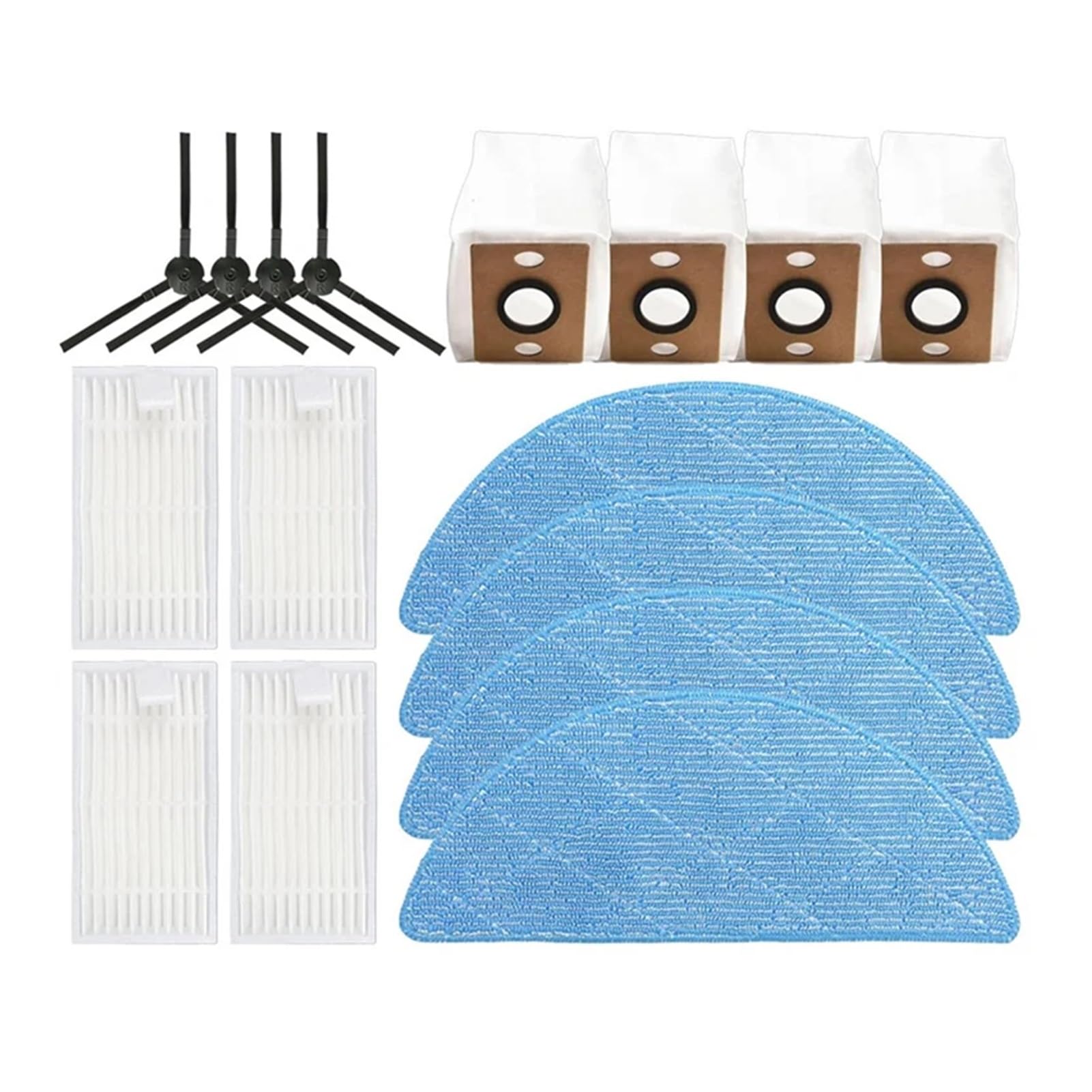 Dirlux Compatible for ILIFE V9 and G9 Series, Robot Vacuum Cleaner Accessories with Side Brush, Filter, Mop and Dust Bag
