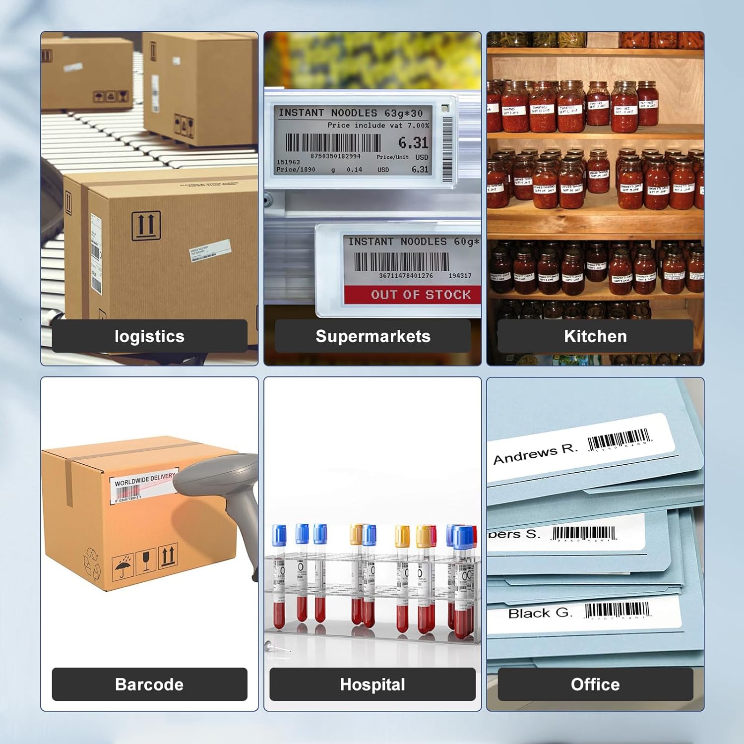 RGiNK for 30336 Labels (with RFID Chip) Compatible Replacement for DYMO 550 Labels (1" x 2-1/8") Inventory Stickers Work with DYMO Labelwriter 550 5XL Labelwriter 450 4XL [6 Rolls, 3000 Tags] - Image 6