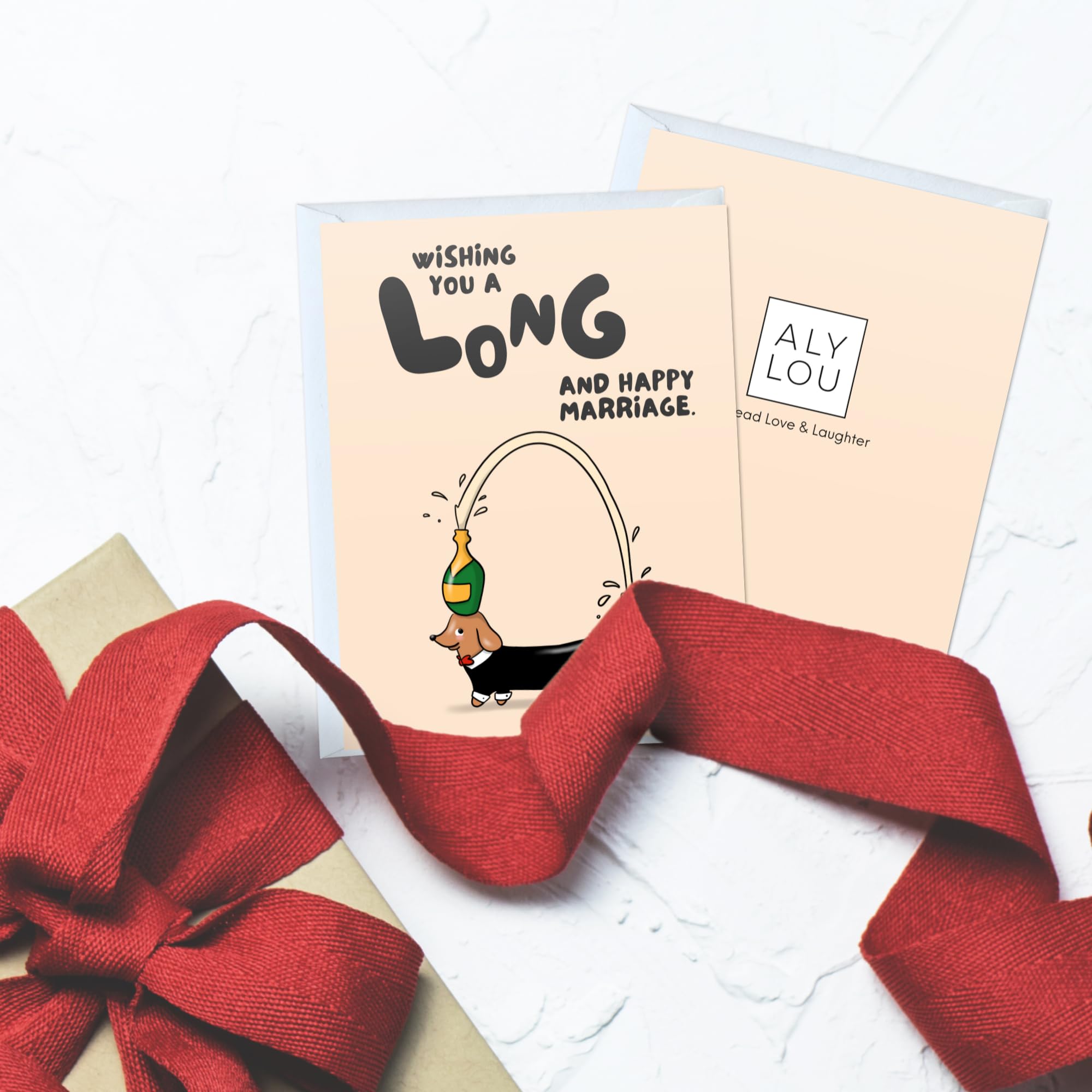 Dog Wedding Card for Bride Groom, Bridesmaid, Bachelorette, Couple, Husband, Wife, Him, Her, Funny Cute Punny Engagement - Image 3