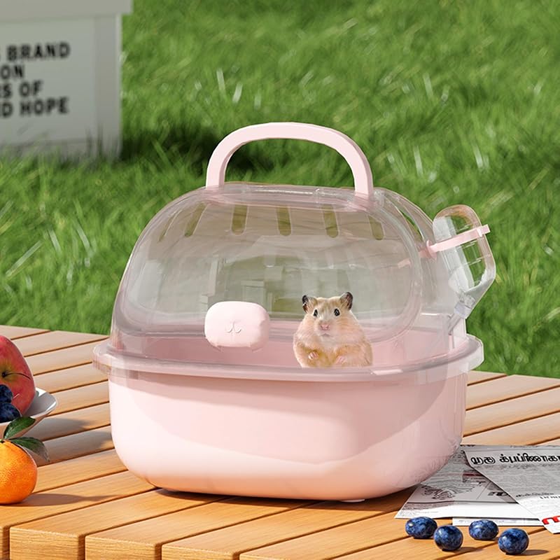 Transportadora para Pequenos Animais Misyue com Bebedouro, Tampa Transparente YN3200