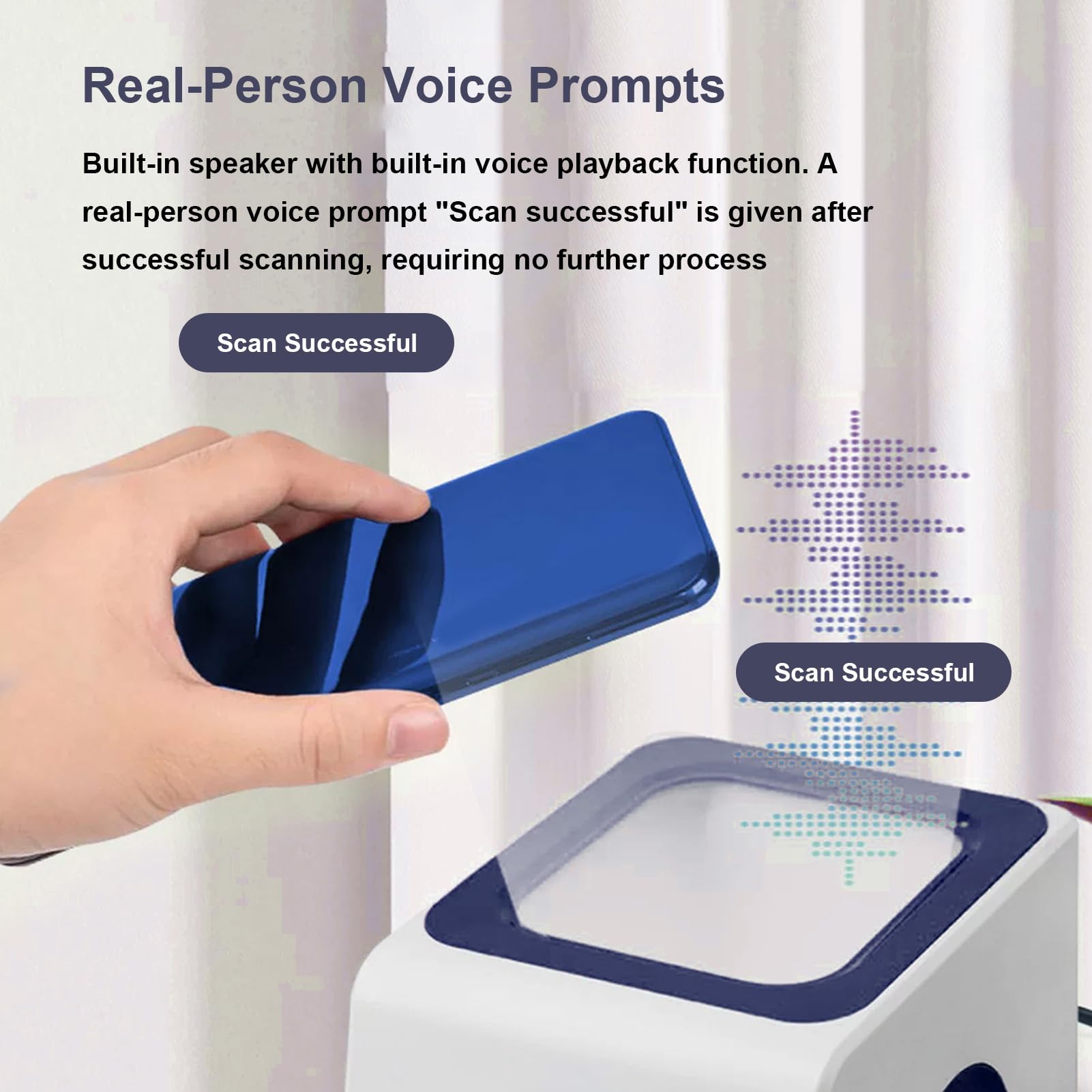 Cocoarm Scanner di Codici a Barre da Tavolo, Lettore Universale Efficiente per Codici QR 1D e 2D con Decodifica Veloce e Alta Precisione, per Negozi Supermercati Ristoranti