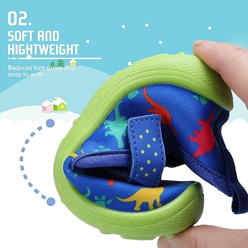 Miniatura 5 de FANTURE Zapatos de agua para niños y niñas, lindas sandalias acuáticas, playa, piscina, parque acuático, tenis acuáticos, para niños pequeños y