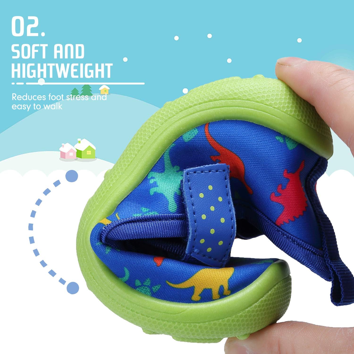  | FANTURE Toddler Water Shoes Boys Girls Sandal Cute Aquatic Beach Swim Pool Water Park Aqua Sneakers Toddler & Little Kid | Athletic & Outdoor