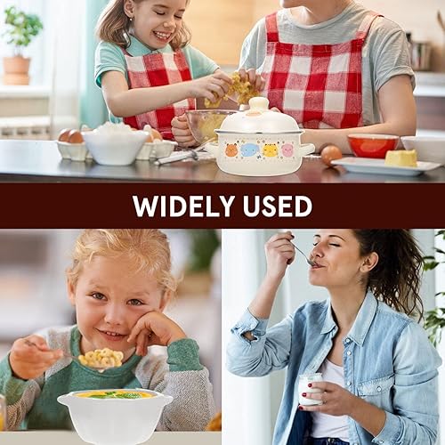 Miniatura 9 de Angoily Olla esmaltada, olla a fuego lento para el hogar, utensilios de cocina para el hogar, olla de estofado para el hogar, olla de esmalte para