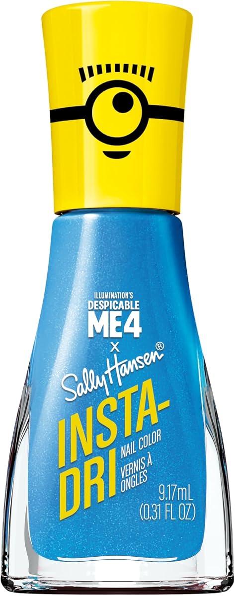 Insta-Dri® X Mi villano favorito, Blue Over All, secado rápido, larga duración, brillo sin rayas, esmalte de uñas azul