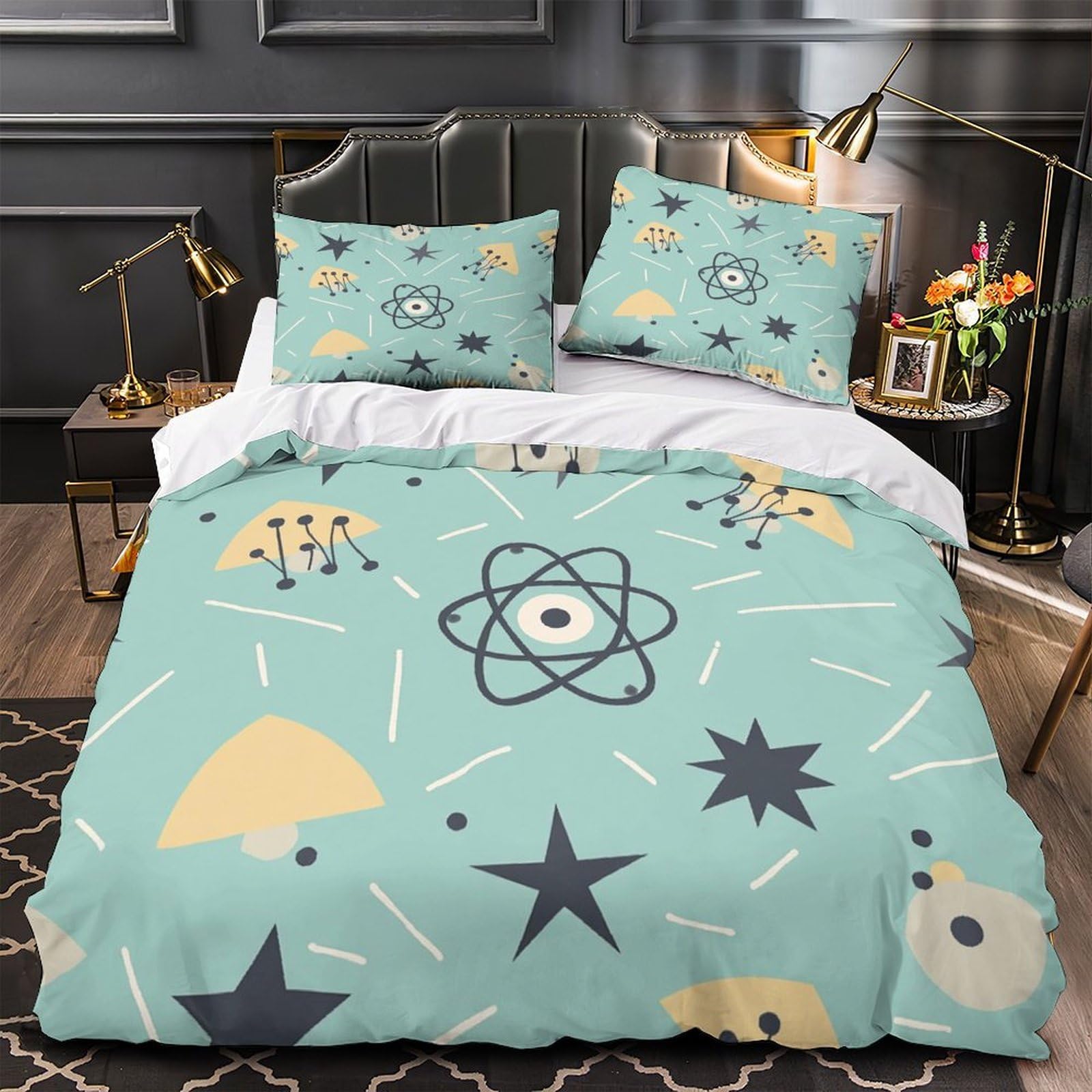 Housse de couette 140x200 lit garçon parure de lit science-fiction 3D
