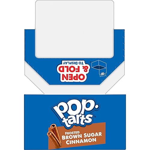 Miniatura 6 de Pop-Tarts Pasteles tostadores, alimentos para el desayuno, aperitivos para niños, azúcar moreno esmerilado canela (144 tartas)