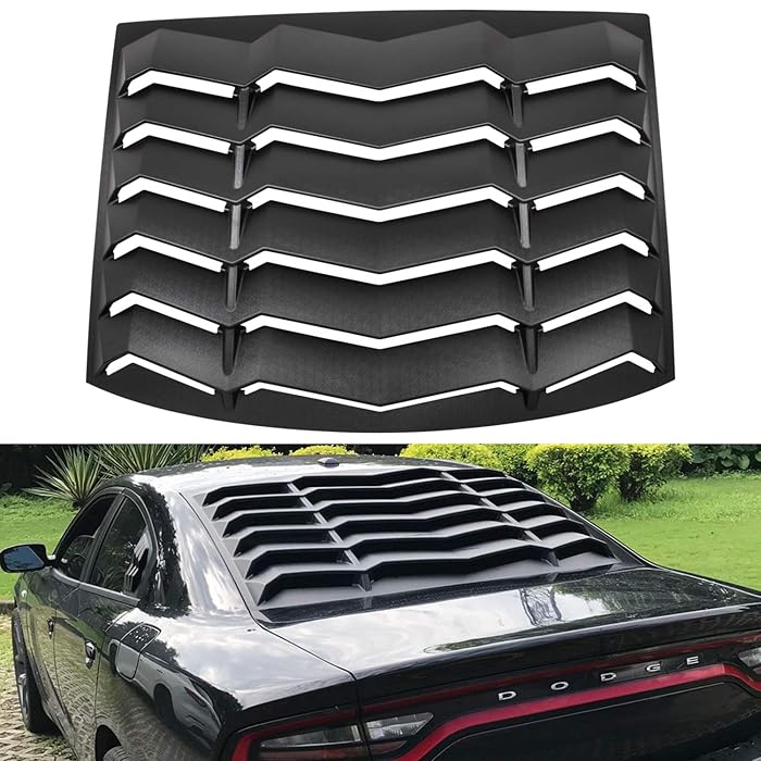 Buy Rear Window Louver for Dodge Charger 2011 2012 2013 2014 2015 2016 2017 2018 2019 2020 ABS