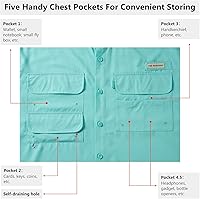 Vista 44 de BASSDASH UPF 50 Camisa de vestir para pesca de manga corta con botones para hombre, tejida, de manga corta, para exterior