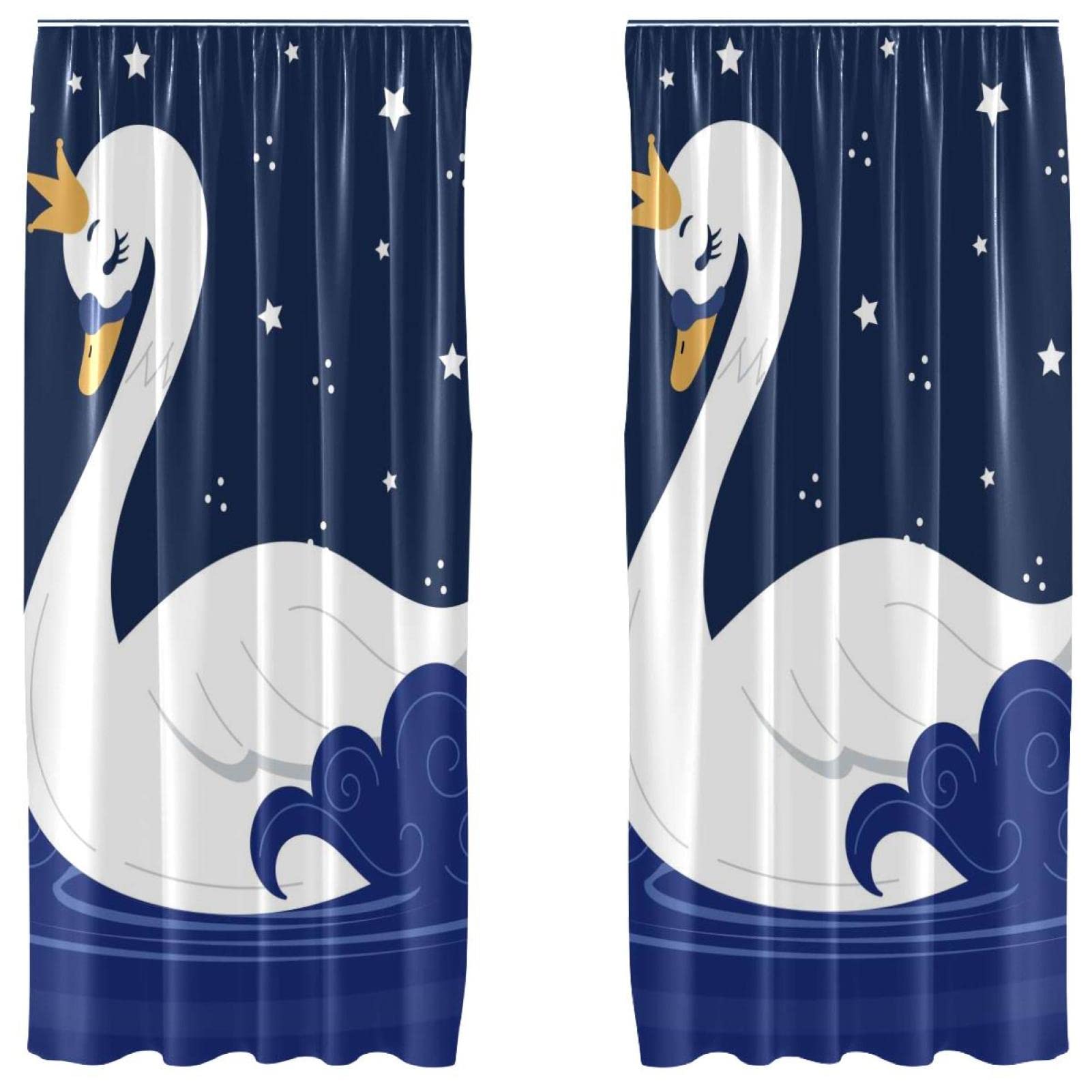 Habillage de fenêtre haut de gamme bleu cygne double panneau