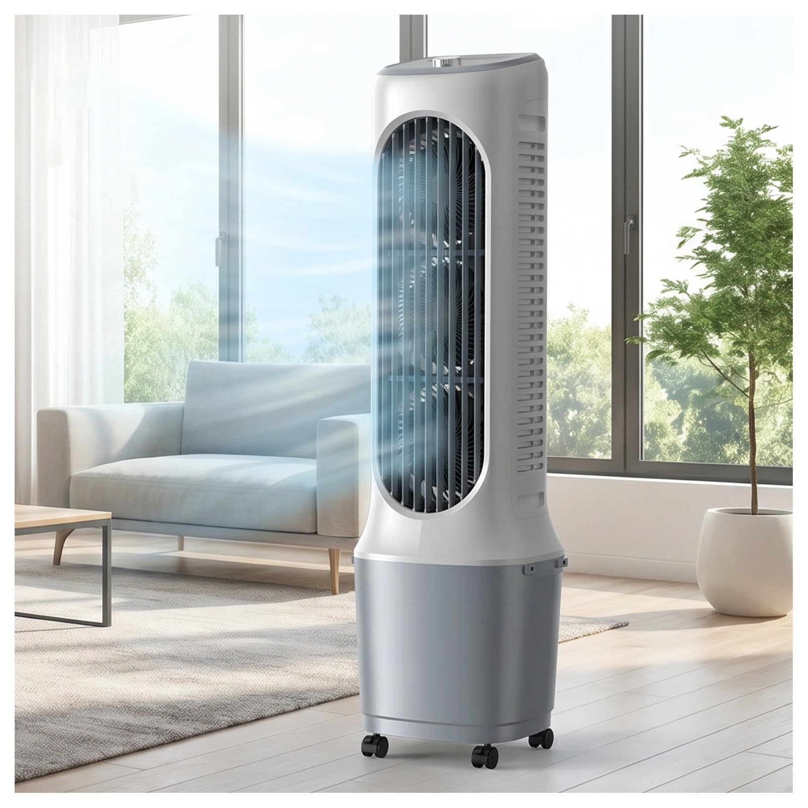 Condizionatore Portatile senza tubo 14L, Raffrescatore d'Aria | Portable Air Conditioning, 12 Velocità, Timer 1-12h, Telecomando, Oscillazione 120°, for Camper Casa Ufficio