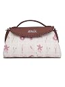 ZOUK Saisha Sling Bag for Women – Vegan Leather with Whip-Stitch Detailing & Detachable Silver | Water-Resistant Stylish Purse | Auroville Amethyst gallery image