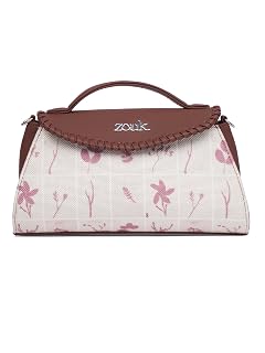 ZOUK Saisha Sling Bag for Women – Vegan Leather with Whip-Stitch Detailing & Detachable Silver | Water-Resistant Stylish Purse | Auroville Amethyst