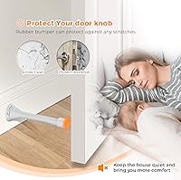 Vista 6 de Ravinte Topes de Puerta, Paquete de 30 Topes de Puerta de Resorte Blancos con Tope de Goma, Topes de Puerta para la Parte Inferior de la Puerta