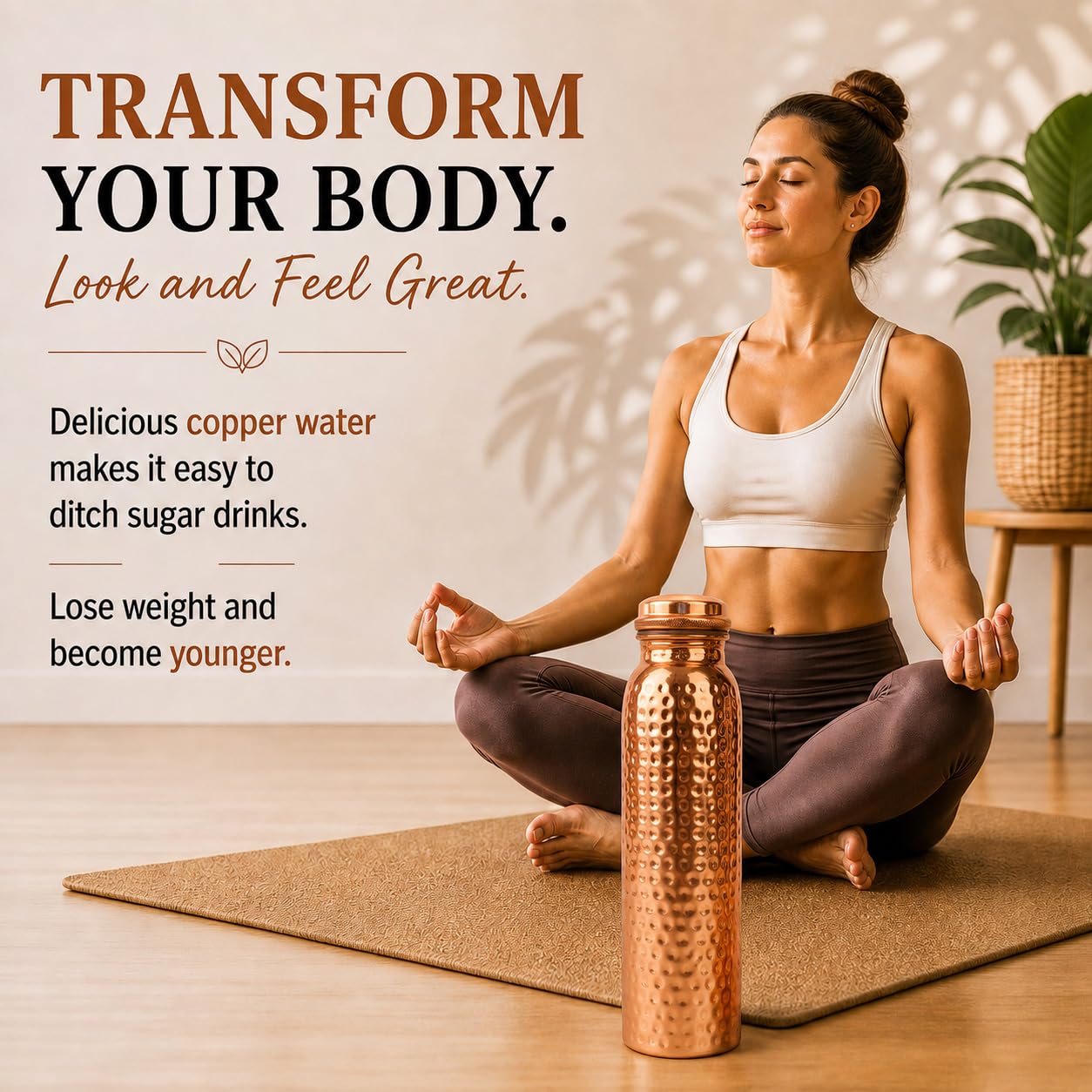 Pure Copper Water Bottle - Ayurvedic Health Benefits -5