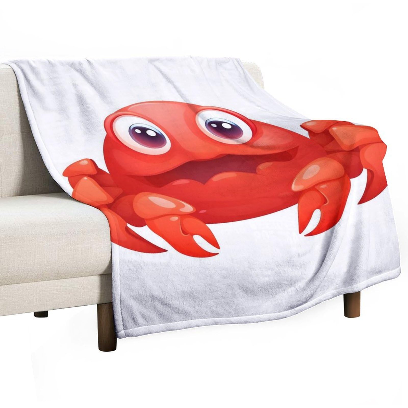 Couverture crabe rouge grande taille chaude contre le froid du lit