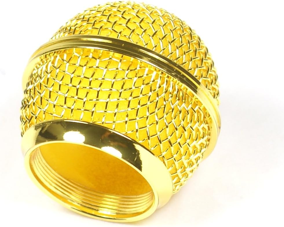 (E21) Microphone Mesh Grille For Shure SM58 Microphone,Gold Plated USA
