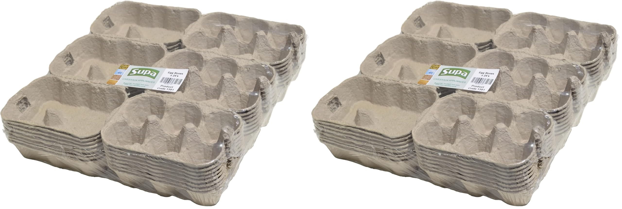 Huevera de fibra tradicional SUPA, 100% biodegradable y ecológica, 2 packs 8