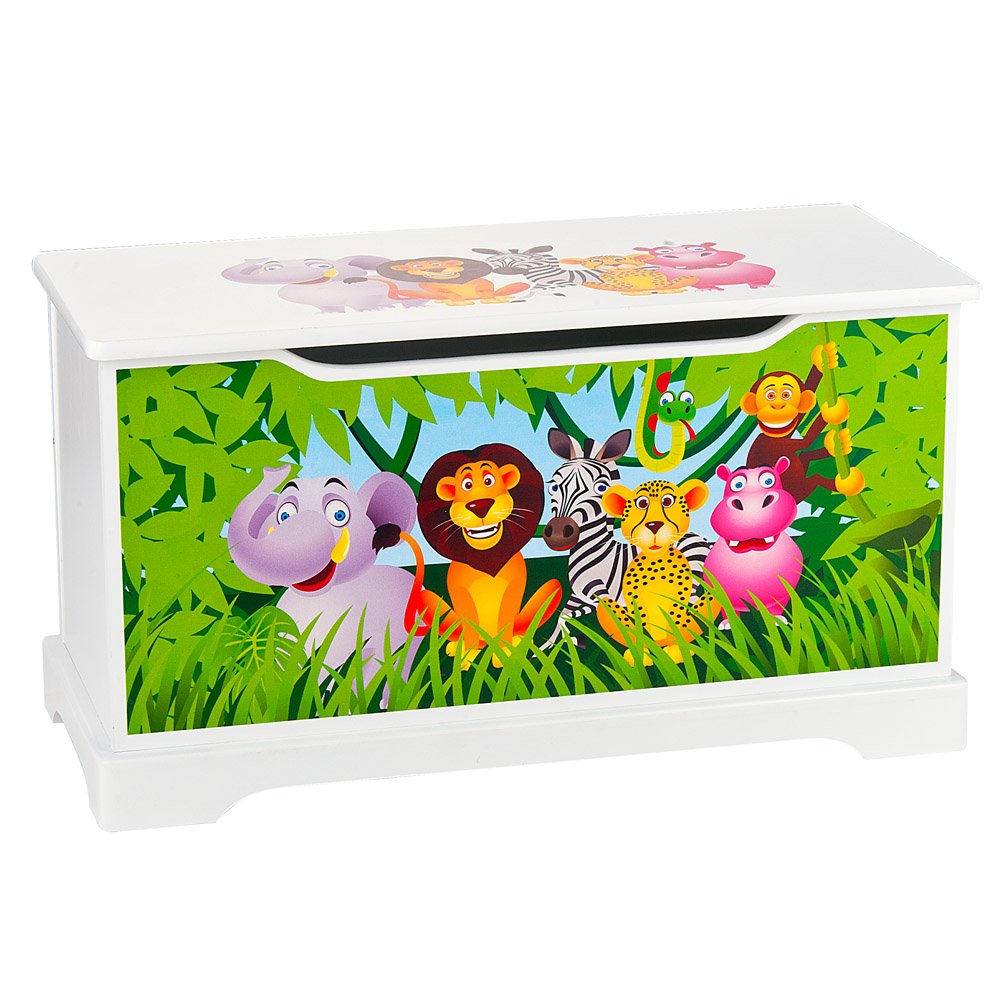 Cassapanca Portagiochi per Bambini in Legno – Scatola Porta Giochi con Coperchio – Contenitore Giochi per Cameretta Bambini, Peluche e Libri – Mobiletto Salvaspazio 59 x 26 x 32 cm