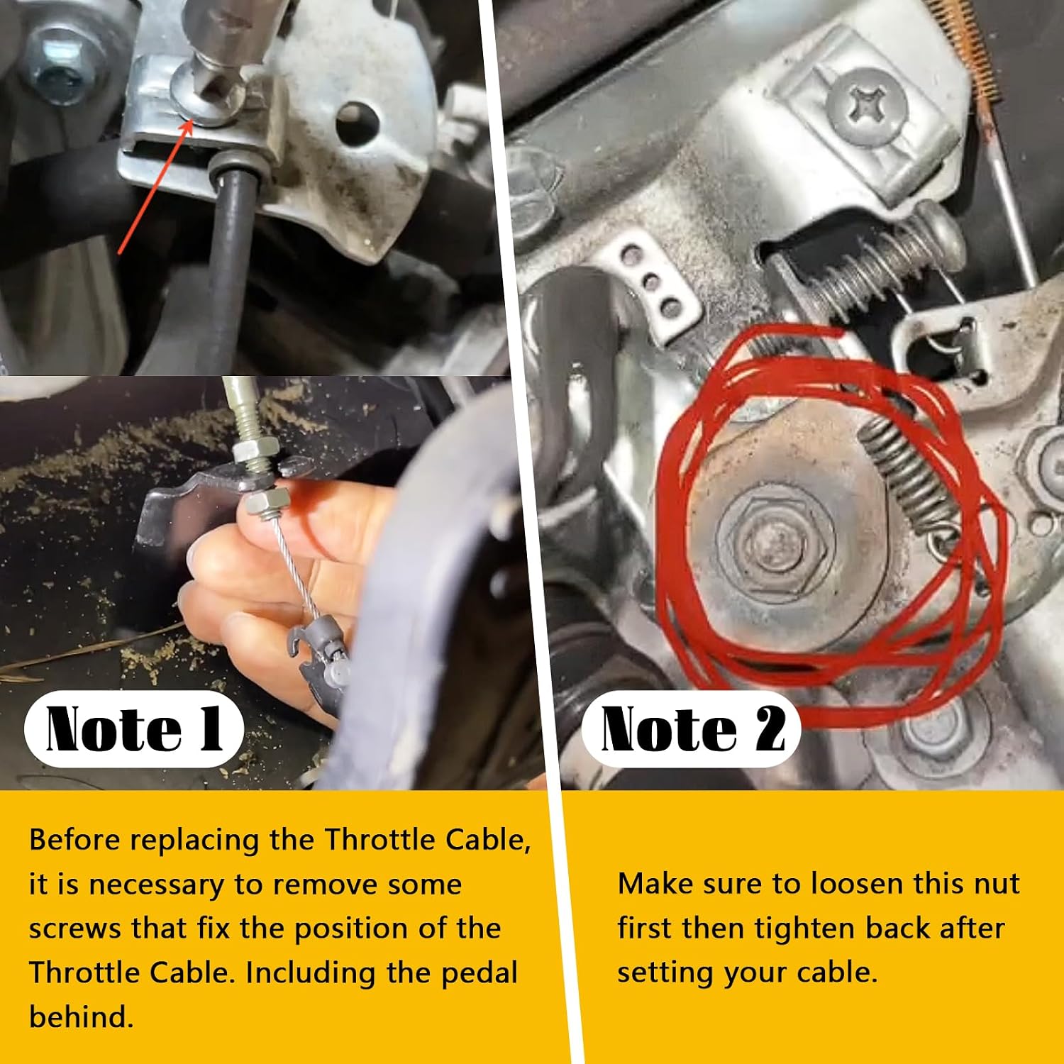 85 Inch Go Kart Throttle Cable fit for Coleman KT196, for Predator 196cc/212cc/224cc 6.5HP Engines, for Hisun HS200GK Off-Road Go Kart Mini Bike