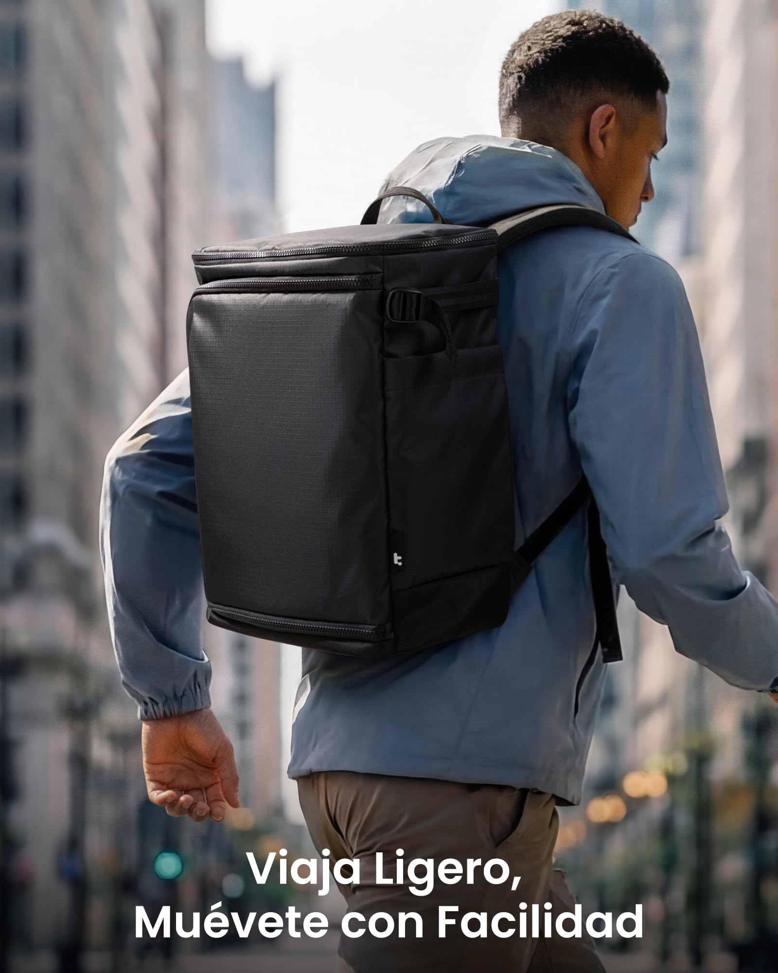 tomtoc Mochila Ryanair 40x30x20, Expandible 23-28L Mochila Viaje Cabina Avion 40x20x25 Vueling, 45x36x20 EasyJet, Hombre Mujer Equipaje de Mano Impermeable Ligero para Avión, Negocios y Uso Diario | Mochila para objetos personales Frontier JetBlue, equipa