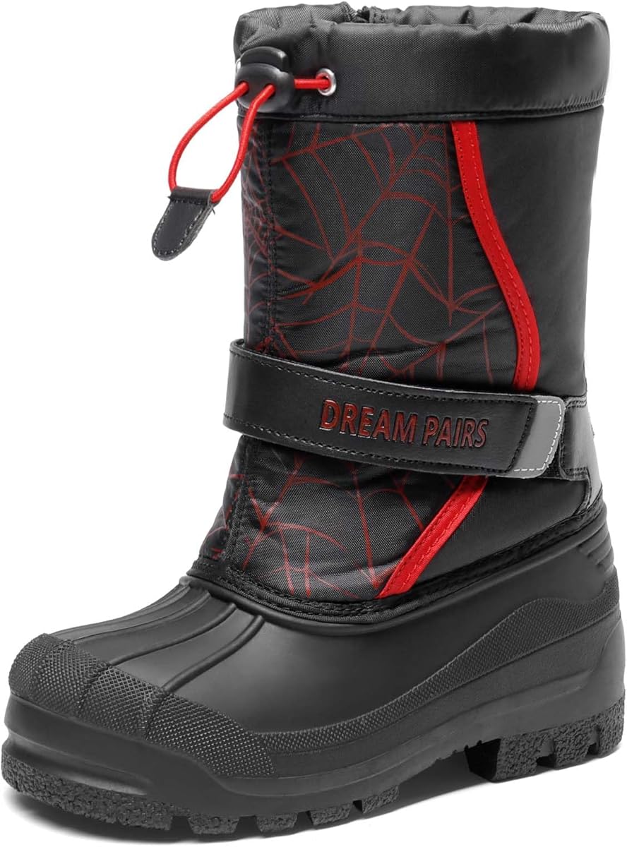 DREAM PAIRS Boys & Girls Mid Calf Water-Resistant Winter Snow Boots for Toddler/Little/Big Kid