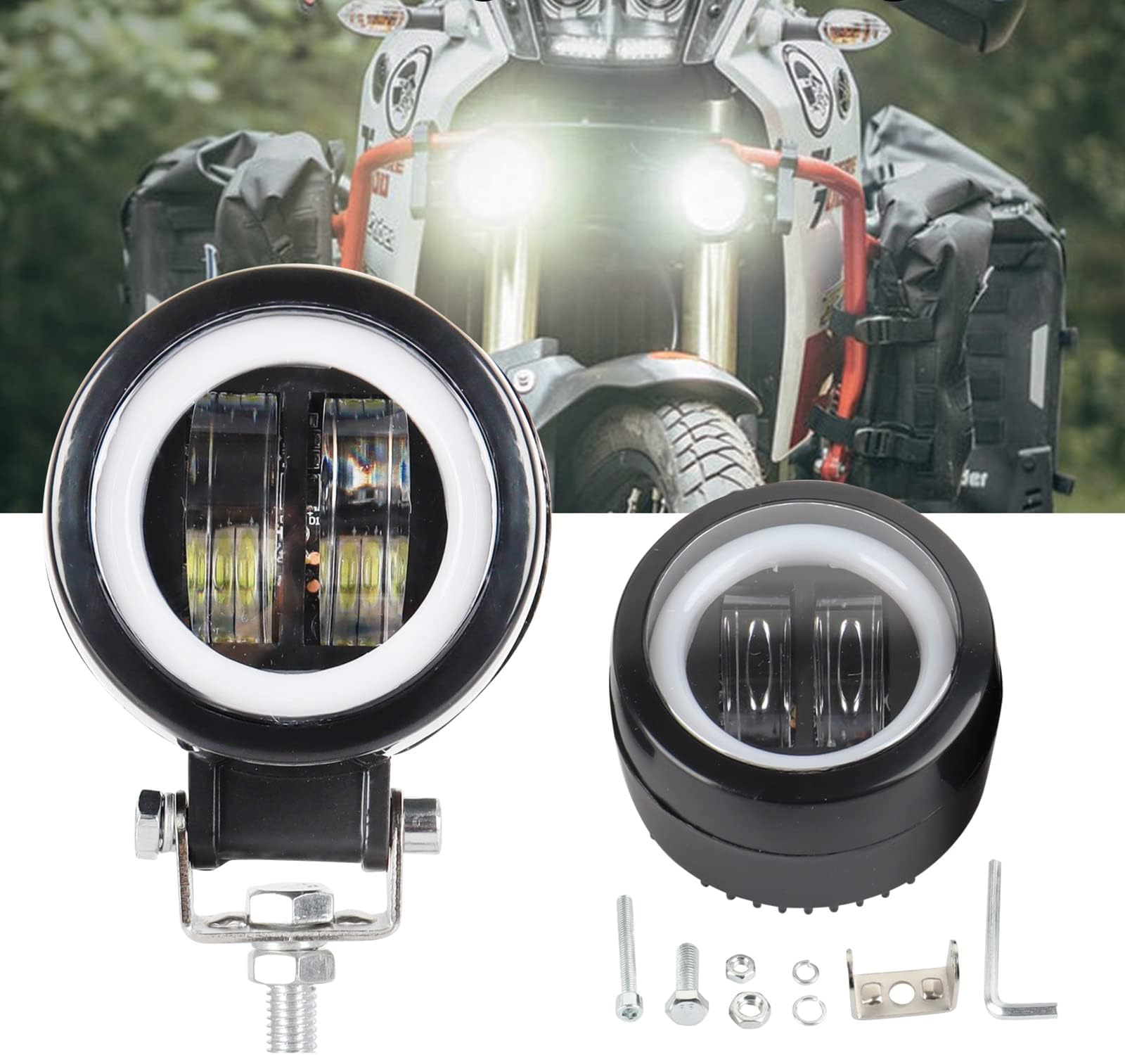 Faro LED 6 Pollici 24W Per Moto, Auto E Barche - Luce Bianca 6000K | Impermeabile IP67 Per Offroad E Lavoro - Foto 8
