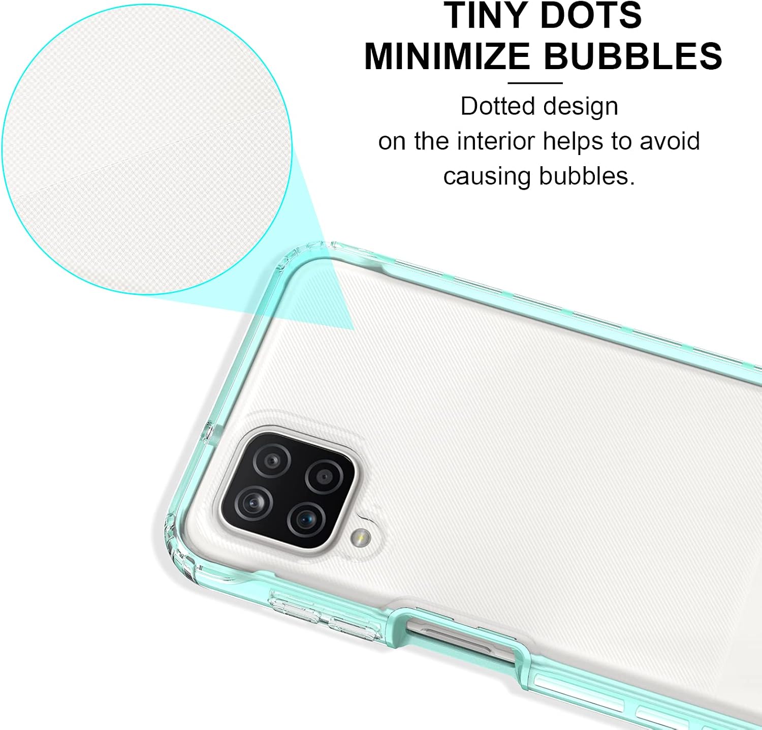 JXVM Crystal Clear Phone Case for Samsung Galaxy A12, Full Body Phone Cover with Built-in Screen Protector Work with Fingerprint ID, Shockproof Bumper, Heavy Duty Drop Proof Cases (Green)