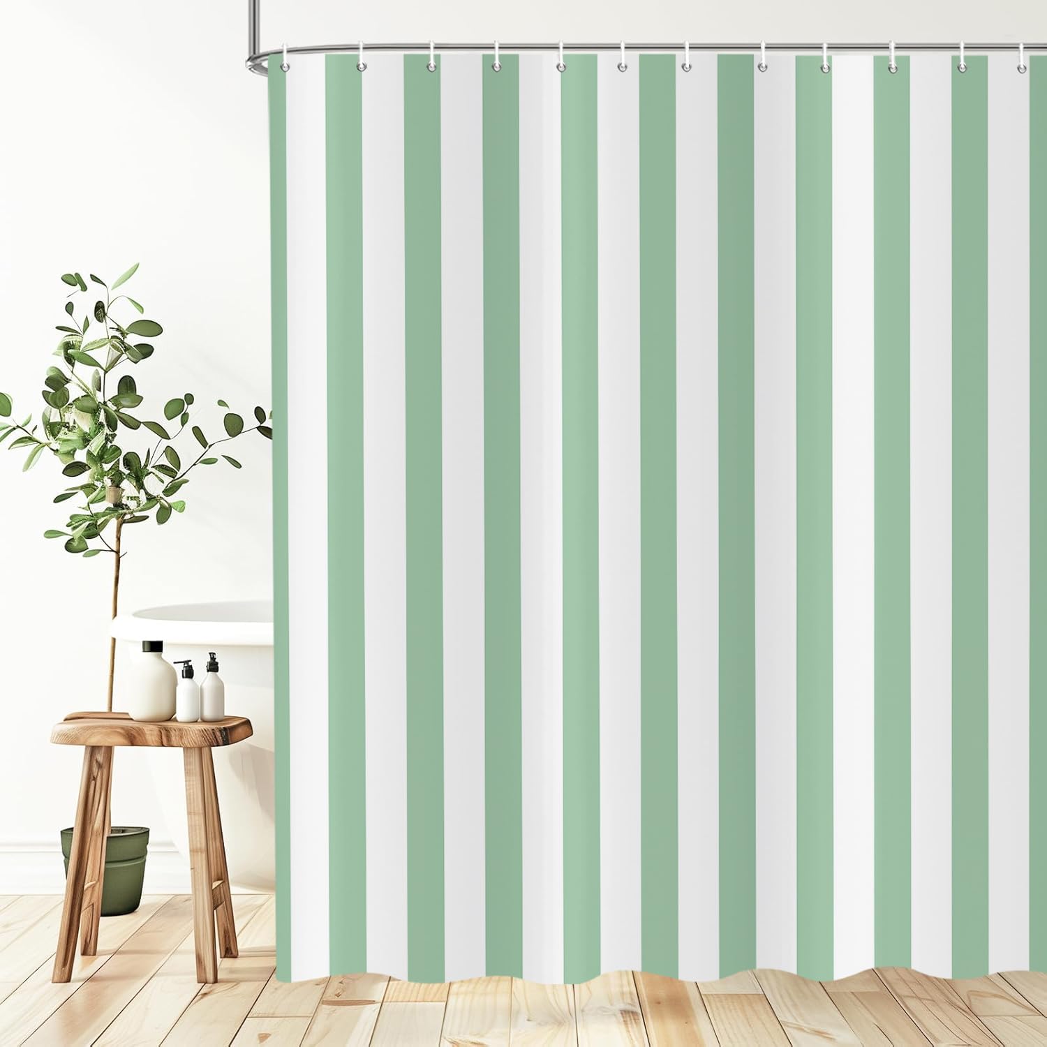 Rideau de douche textile anti-éclaboussures pour baignoire sans inondation