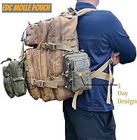 Vista 7 de Lote de 2 fundas tácticas Molle de utilidad, funda de cinturón mini EDC, fundas tácticas para teléfono al aire libre, funda de herramientas de Verde