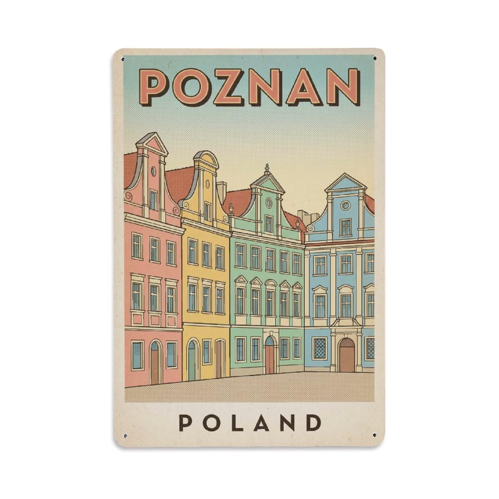 Poland Poznan Travel Retro Metal Tin Sign