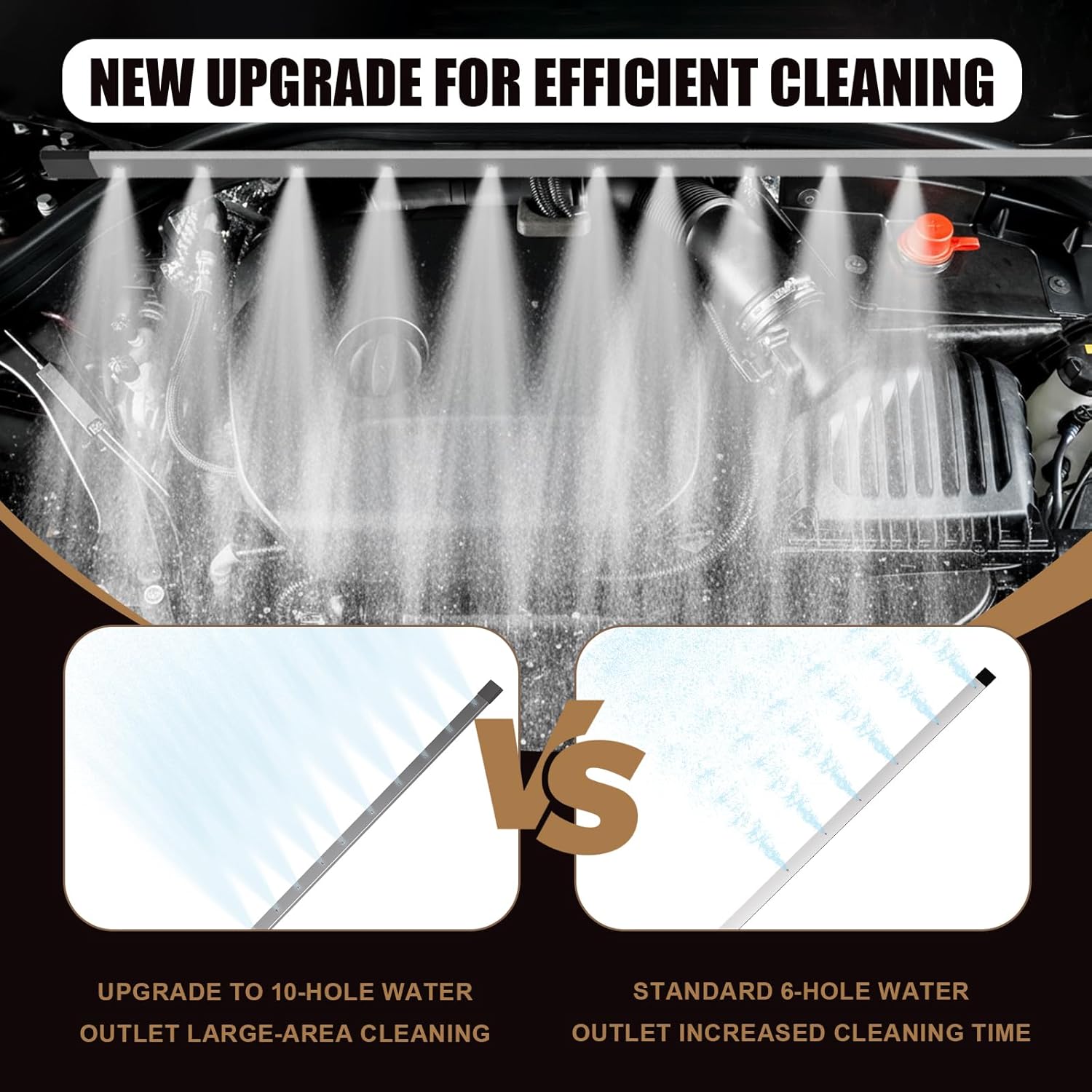 39" Radiator Cleaning Wand, 4500 PSI High Pressure Power Washer Tool, Stainless Steel Radiator Flusher with 180° Swivel Nozzle, Clears Debris Fast, for Car, Truck & Heavy Equipment