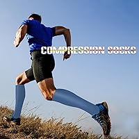 Vista 17 de Calcetines de compresión y circulación para mujer y hombre (3 pares), para enfermería, correr, viajar, calcetines hasta la rodilla