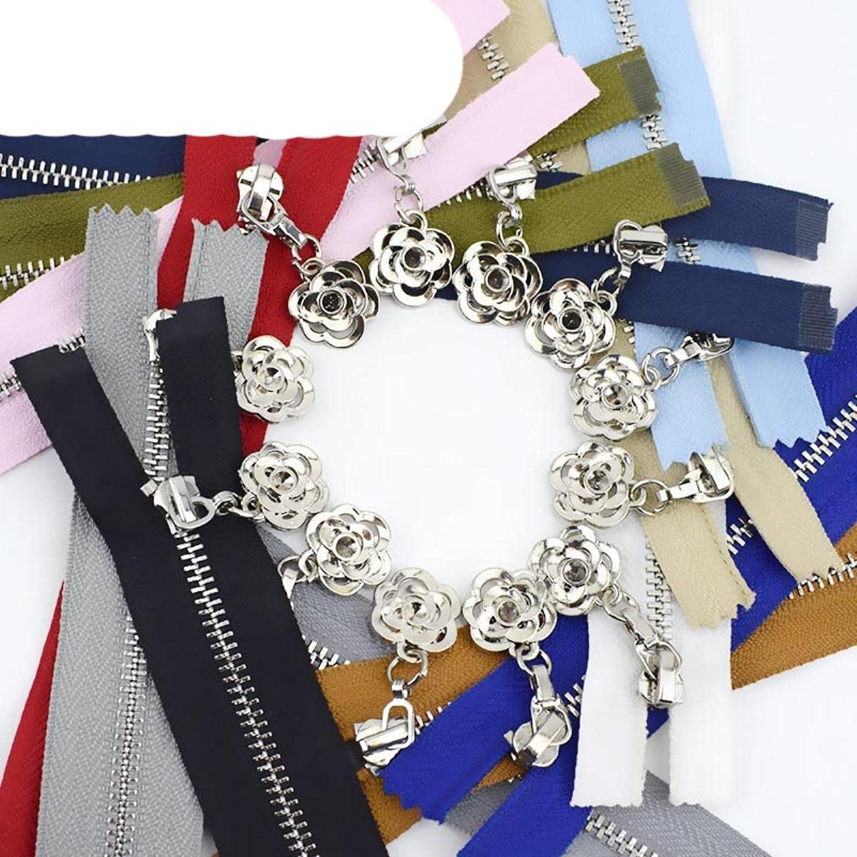 Estrattore Ziper, fissatore di cerniere, Sliders Zipper,Sewing Zips,Ended Zip Fasteners,2/5pcs 3# Metal Zipper 20/25/30/40/50/60/70cm Auto Lock Close&Open