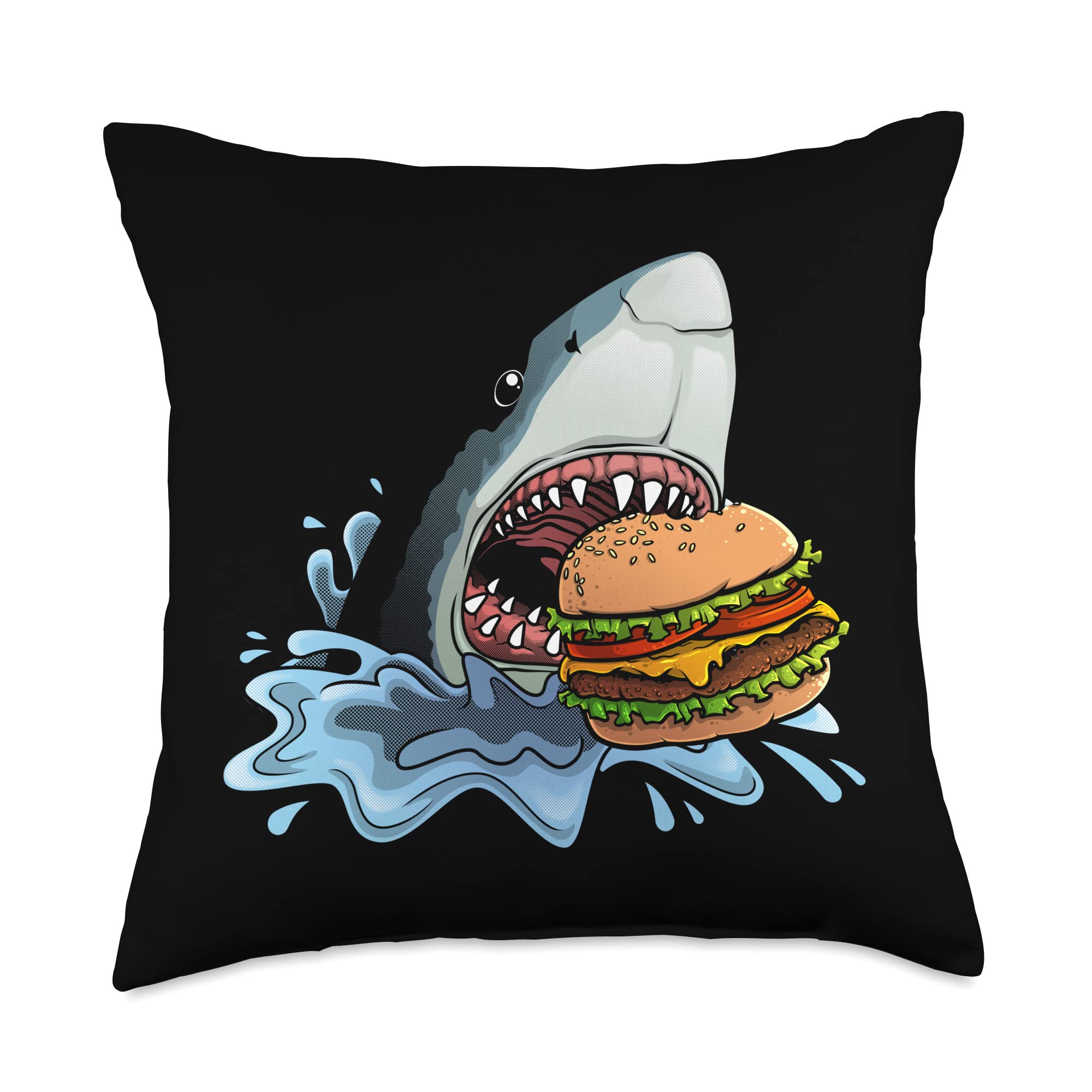 Shark Eating A Cheeseburger